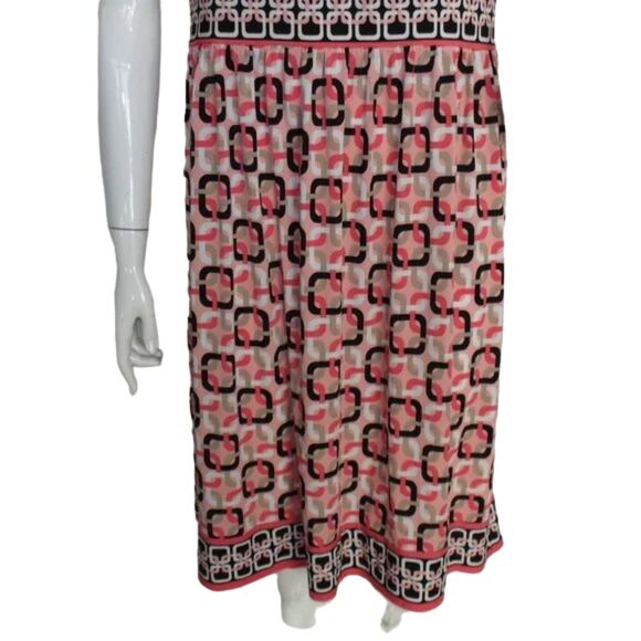 NY & CO Dress, XL, Summer, Multicolor Abstract Chain print, Sleeveless - Picture 8 of 12